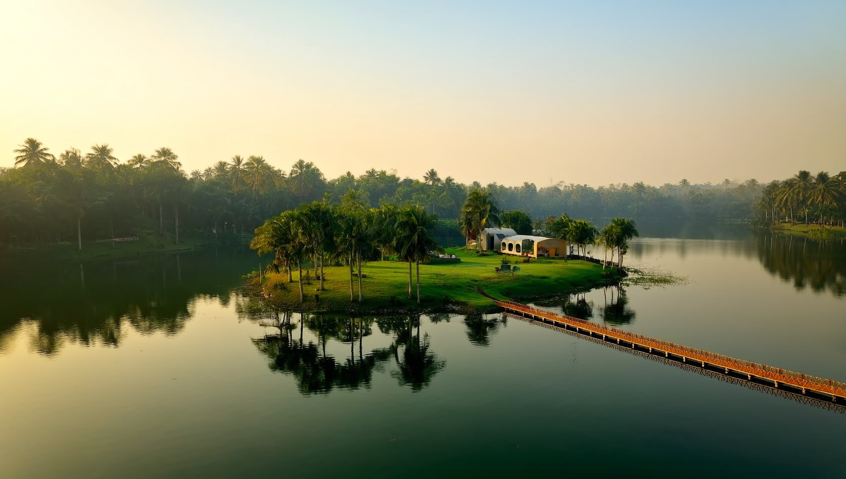 Lake and island